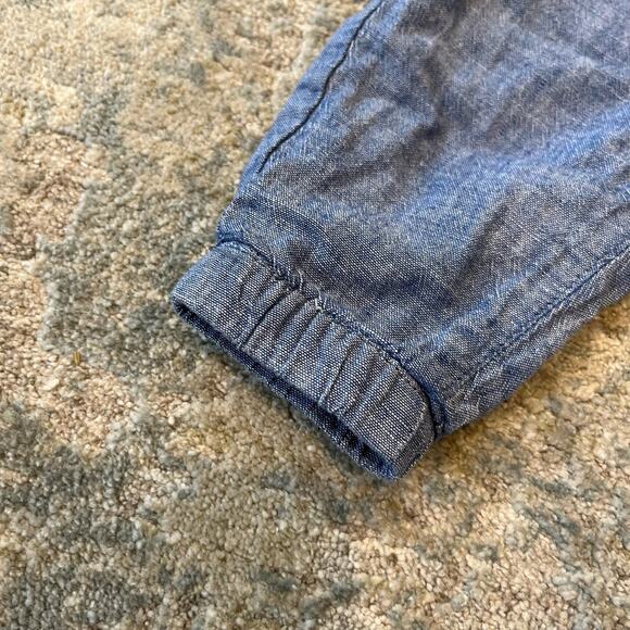 Janie and Jack Balto Blue Baby Linen Joggers 0-3 Months - Picture 2 of 7